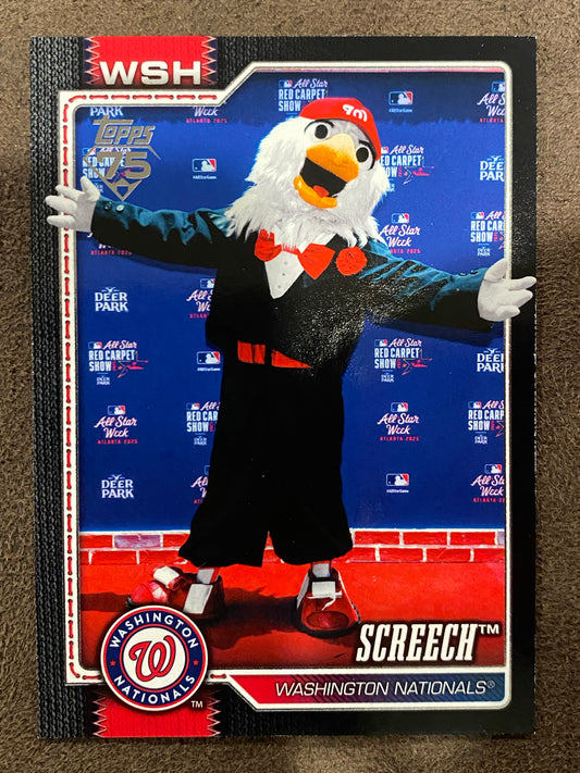 Screech - 2026 Topps Series 1 - BLACK /10 - Nationals