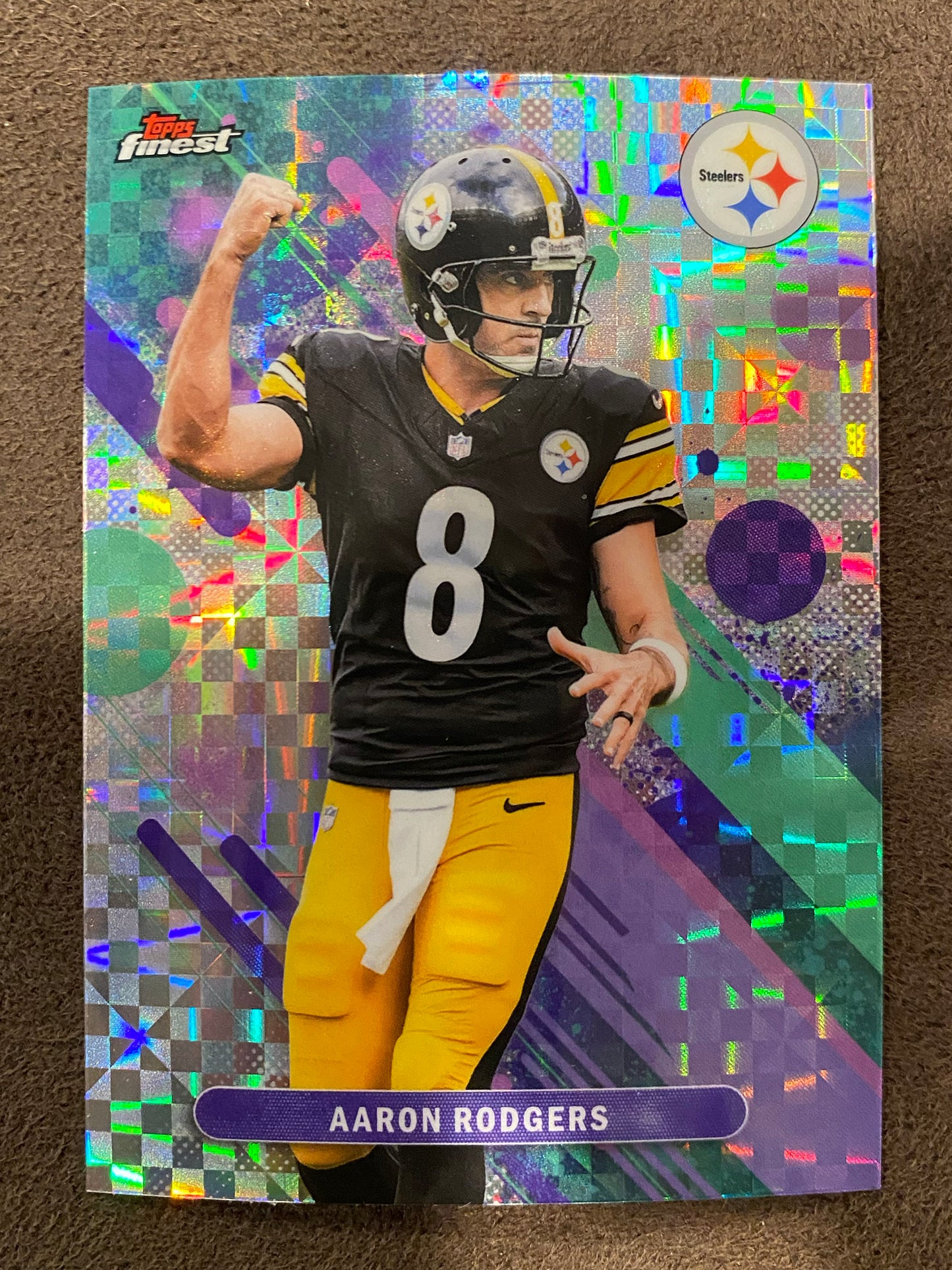 Aaron Rodgers - 2025 Topps Finest - Common Xfractor - Steelers