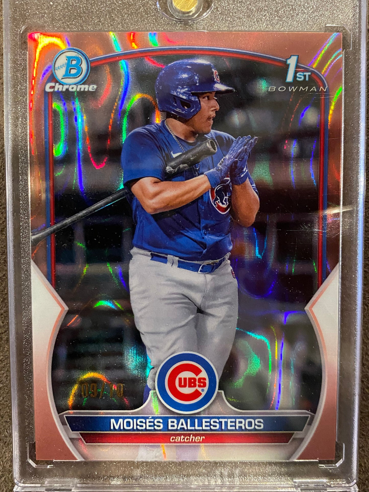 Moises Ballesteros - 2023 Bowman - ROSE GOLD 1st Chrome Lava /10 SSP - Cubs
