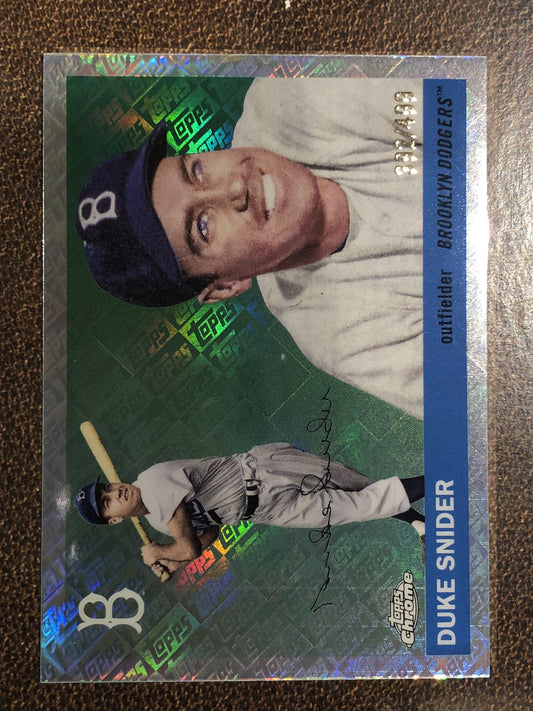 Duke Snider - 2025 Topps Chrome Platinum - Topps Logo /499 - Dodgers