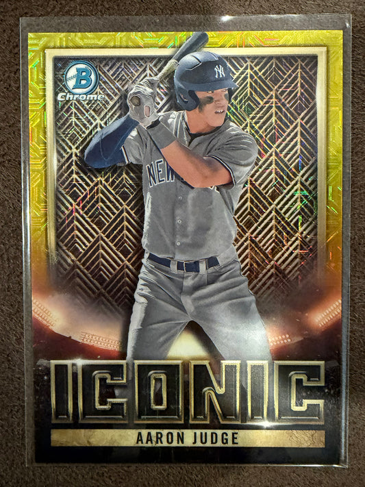 Aaron Judge - 2023 Bowman Chrome - YELLOW Iconic MOJO /75 - Yankees