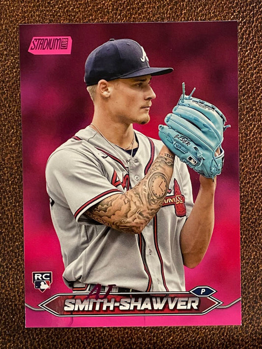 AJ Smith Shawver - 2024 Topps Stadium Club - Pink Foil - Braves