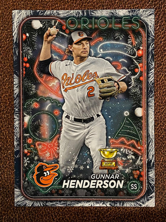 Gunnar Henderson - 2024 Topps Holiday - Tree Parallel - Orioles