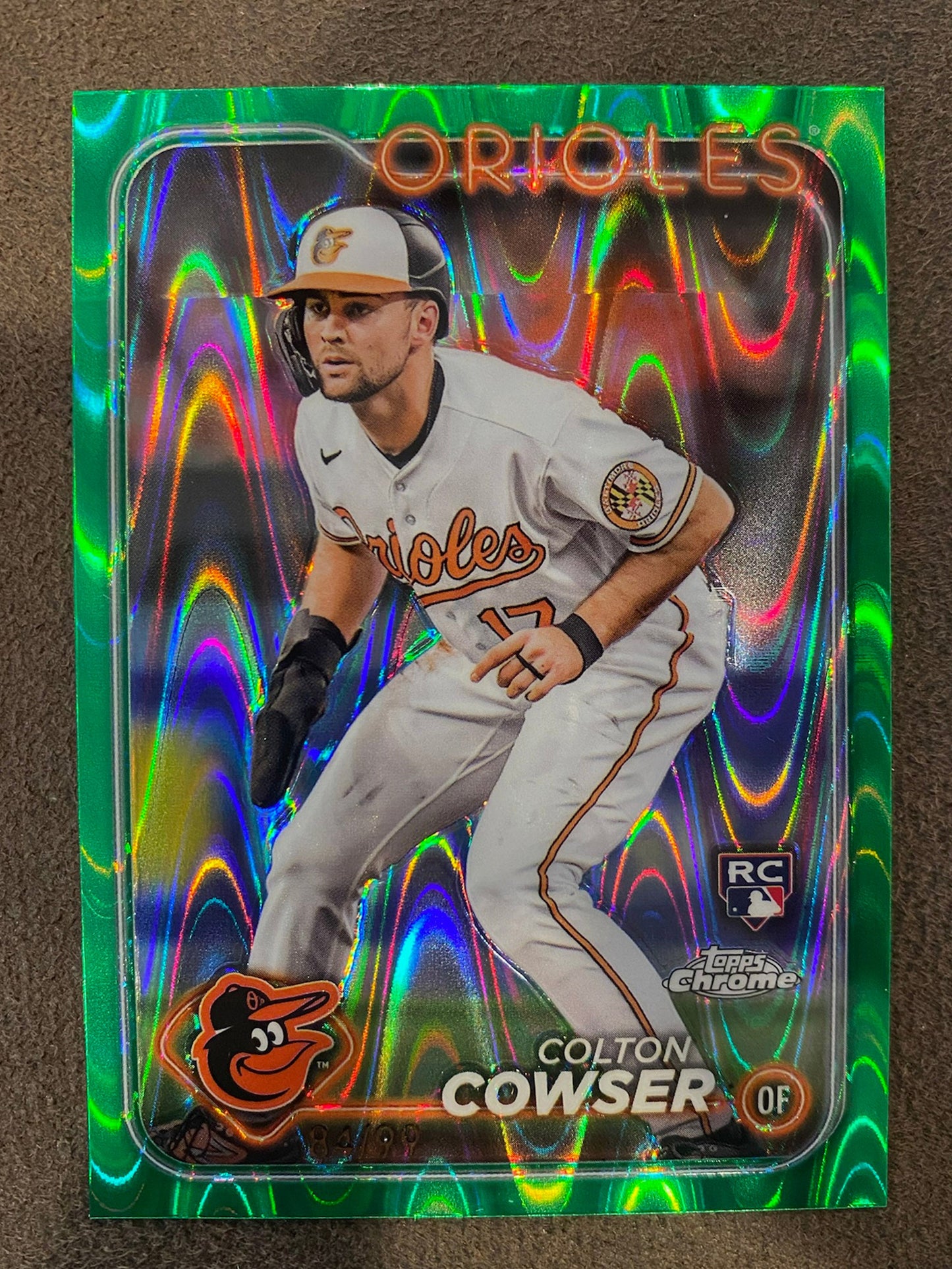 Colton Cowser -  2024 Topps Chrome - Green Raywave /99 - Orioles