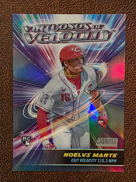 Noelvi Marte - 2024 Topps Stadium Club - Virtuosos Of Velocity - Reds