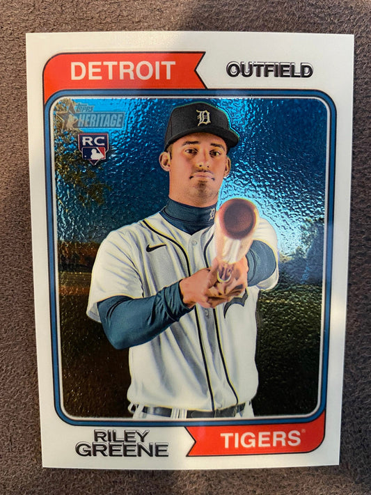 Riley Greene - 2023 Topps Heritage - Chrome /999 - Tigers