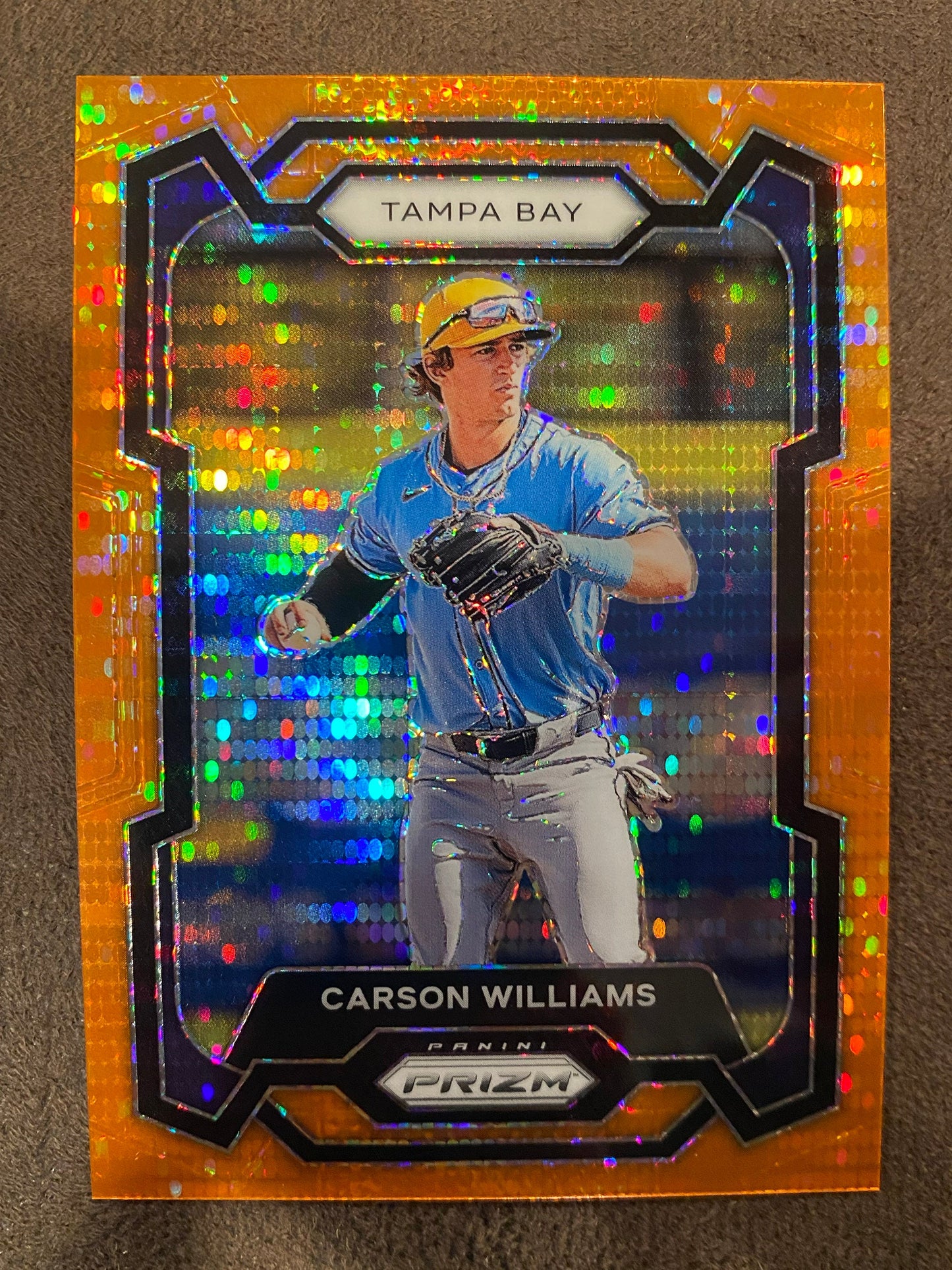 Carson Williams - 2024 Panini Prizm - Orange Pulsar /399 - Rays
