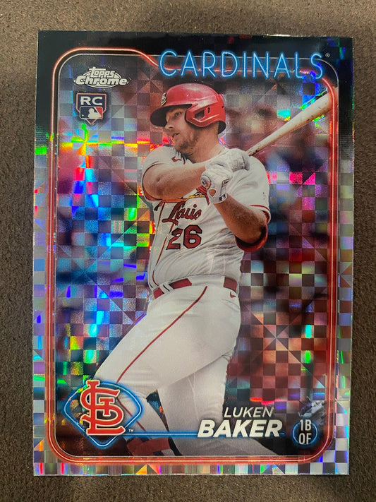 Luken Baker - 2024 Topps Chrome - XFractor - Cardinals