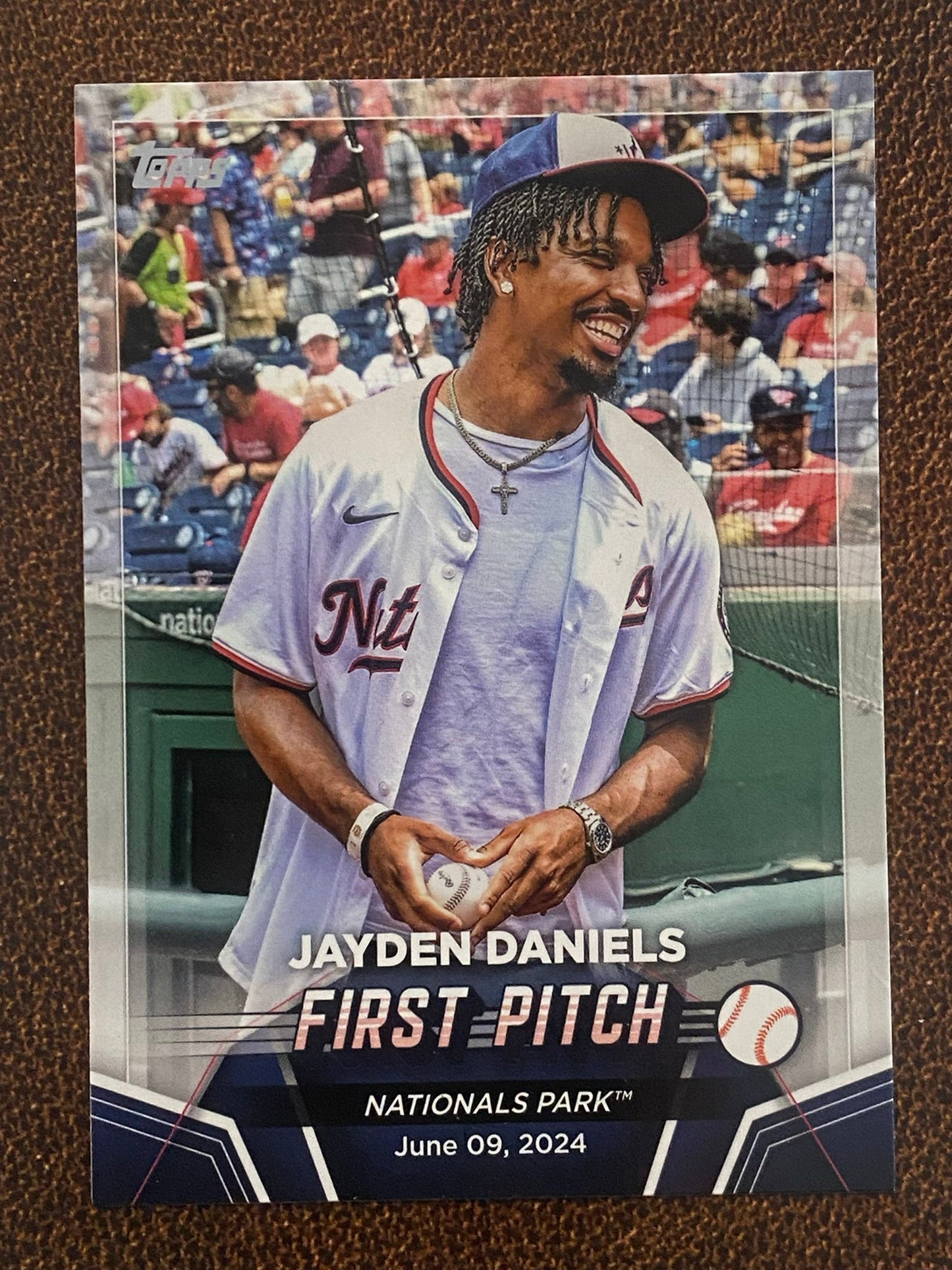 Jayden Daniels - 2024 Topps Update - First Pitch - Nationals