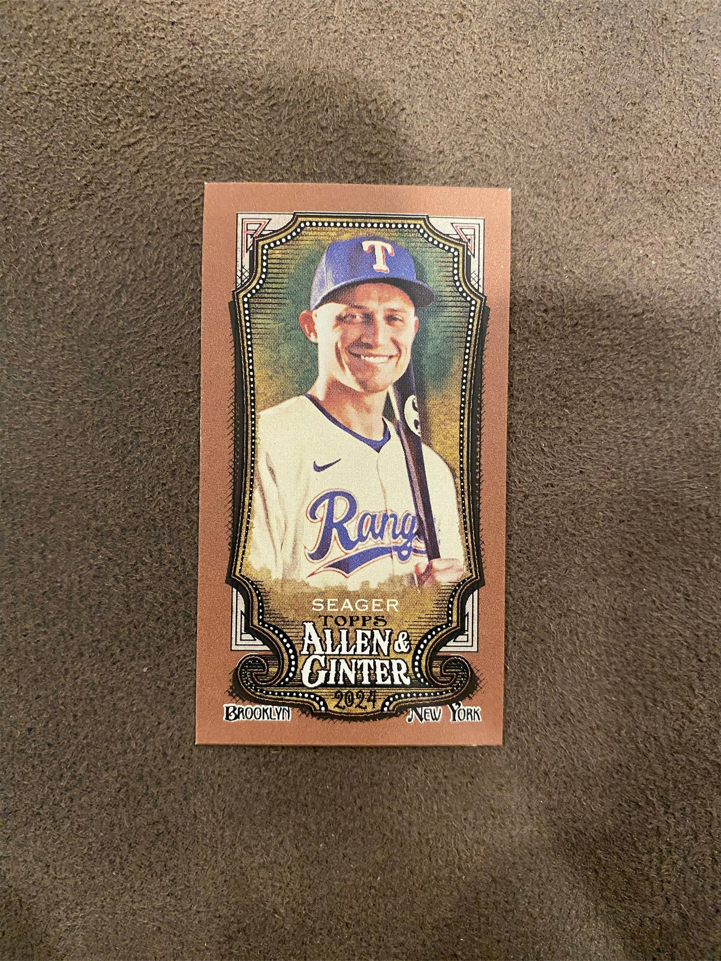 Corey Seager - 2024 Allen & Ginter - Mini Gold Border - Rangers