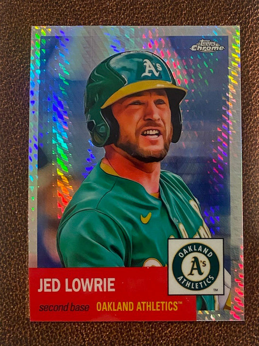 Jed Lowrie - 2022 Topps Chrome Platinum Anniversary - Prism Refractor - Athletics