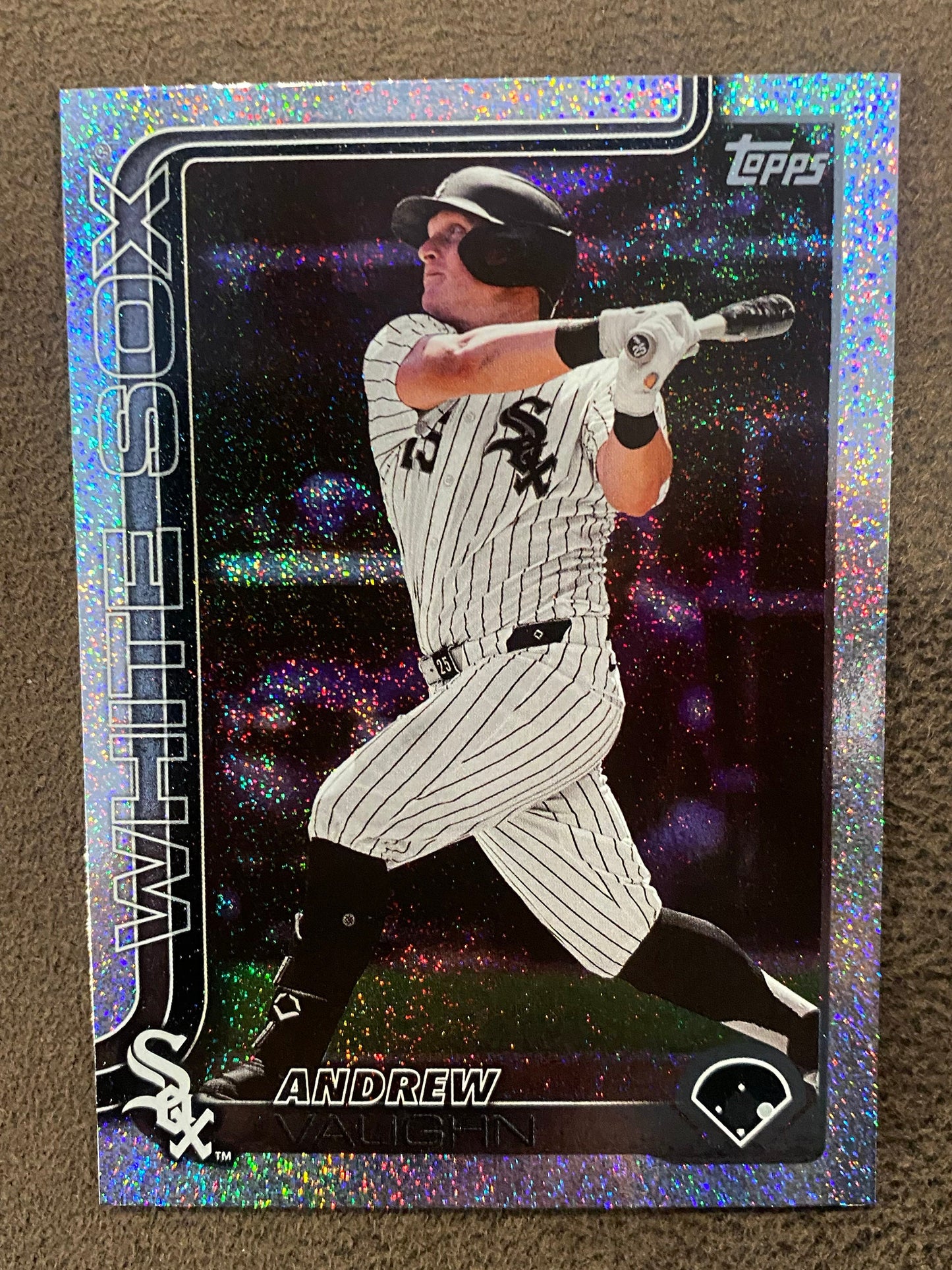 Andrew Vaughn - 2025 Topps Series 1 - Sand Glitter Parallel - White Sox