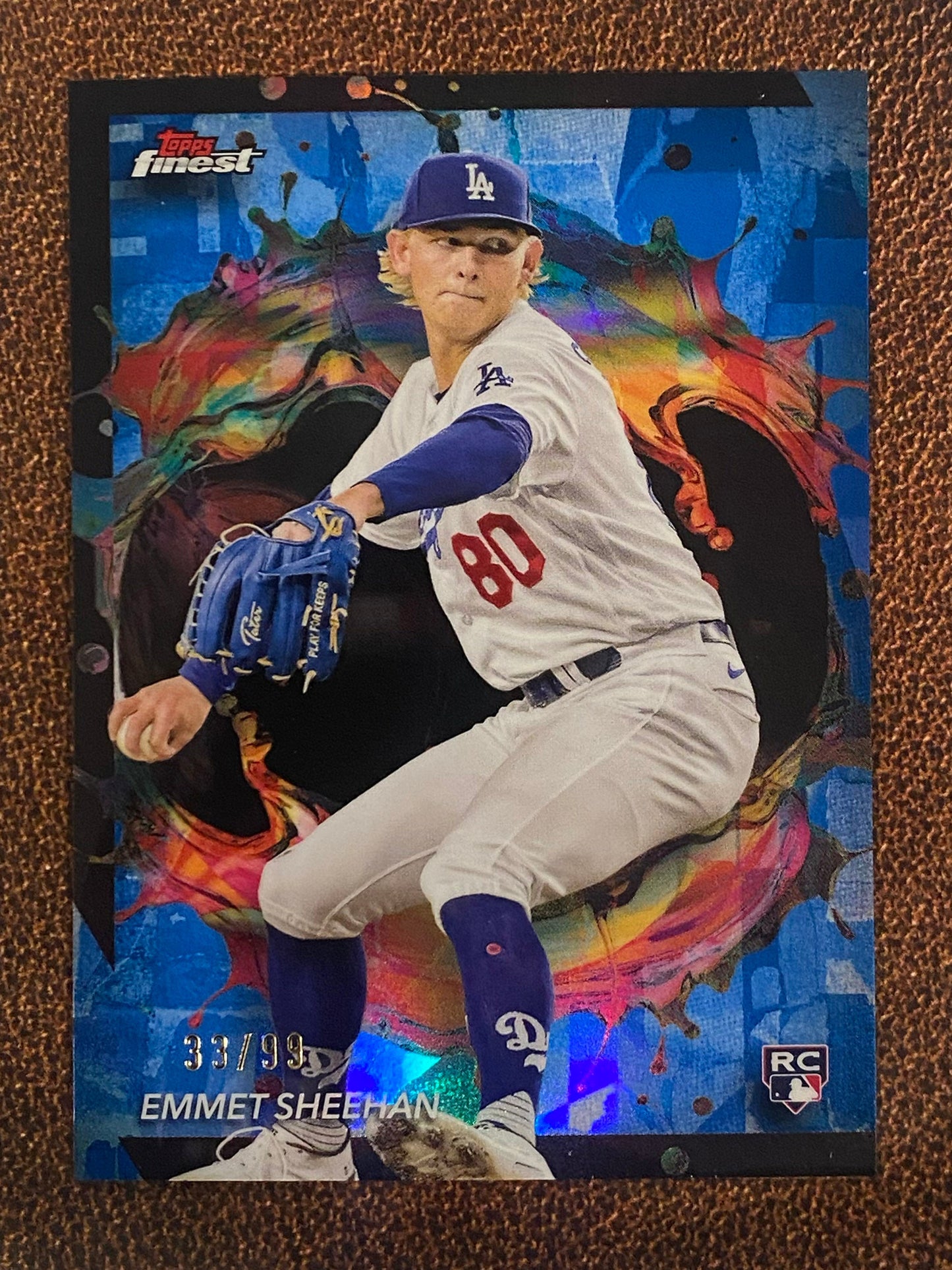 Emmet Sheehan - 2024 Topps Finest - Rare Blue /99 - Dodgers