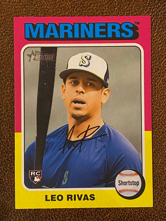 Leo Rivas - 2024 Topps Heritage High Number - Short Print (#711) - Mariners