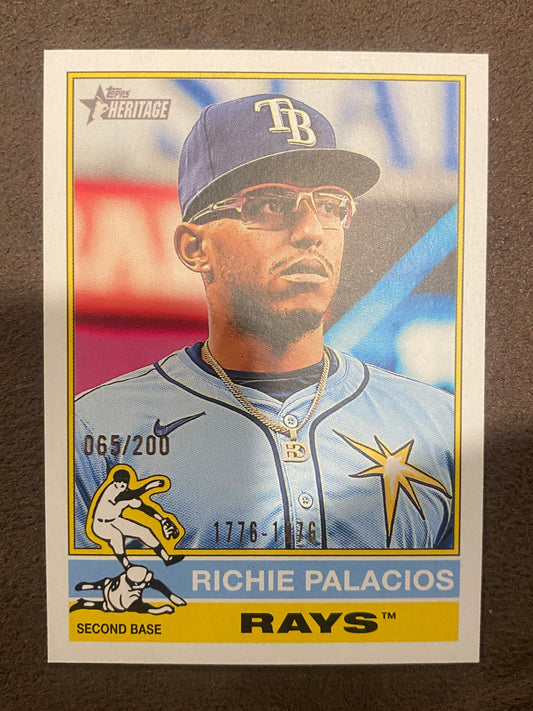 Richie Palacios - 2025 Topps Heritage - Bicentennial /200 - Rays