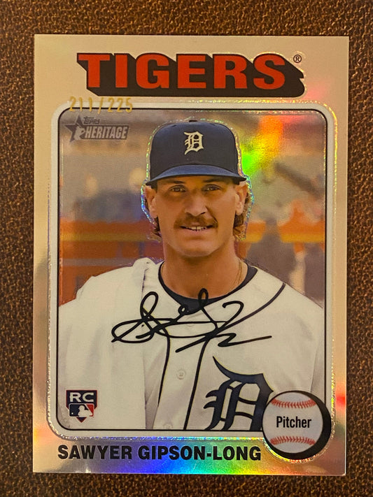 Sawyer Gipson Long - 2024 Topps Heritage High Number - Silver /225 - Tigers