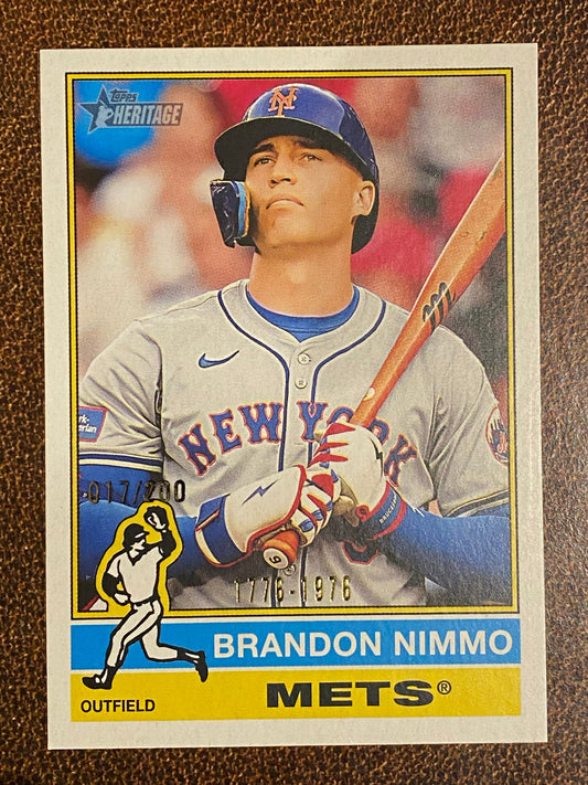 Brandon Nimmo - 2025 Topps Heritage - Bicentennial /200 - Mets