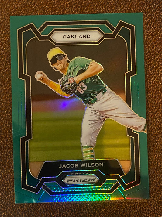 Jacob Wilson - 2024 Panini Prizm - Green Prism - Athletics