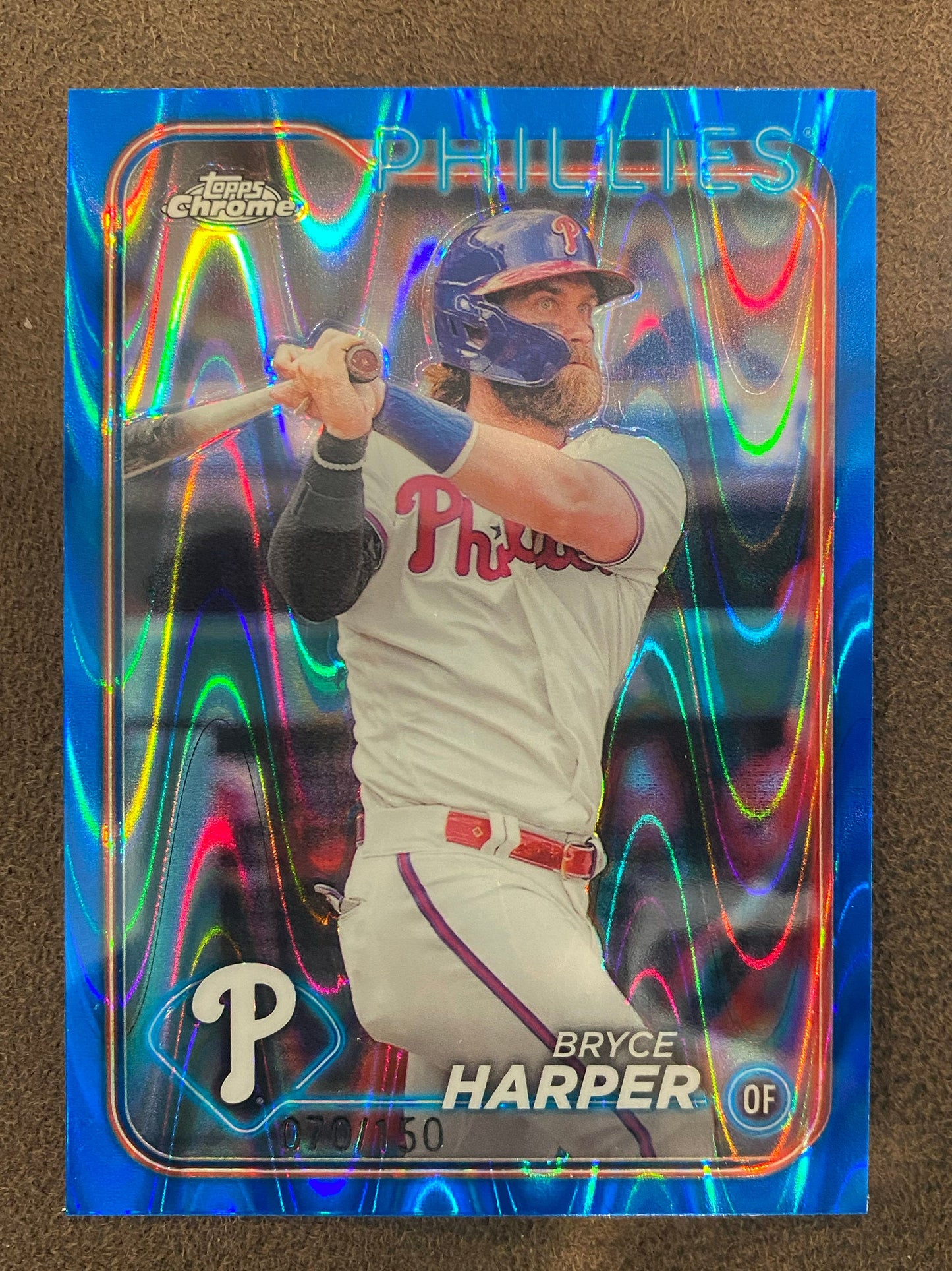 Bryce Harper - 2024 Topps Chrome - Blue Raywave /150 - Phillies