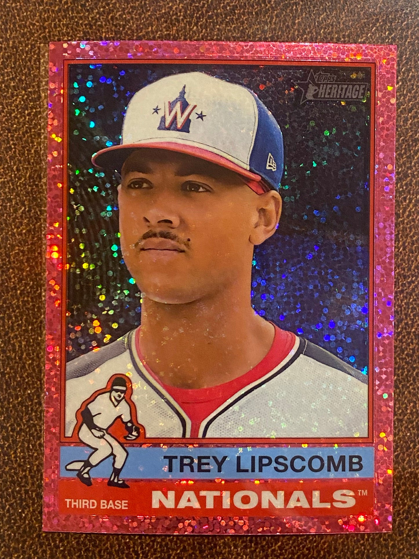 Trey Lipscomb - 2025 Topps Heritage - Pink Sparkle - Nationals