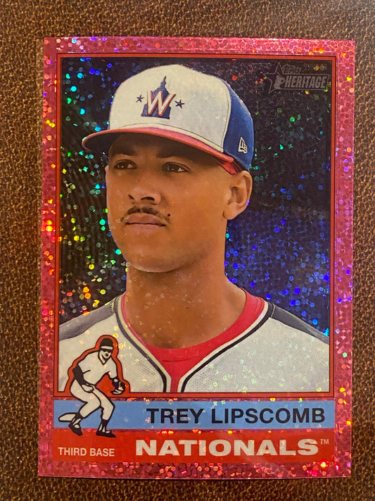 Trey Lipscomb - 2025 Topps Heritage - Pink Sparkle - Nationals