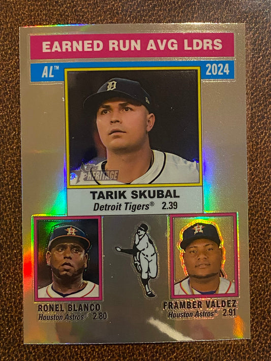Framber Valdez / Tarik Skubal / Ronel Blanco - 2025 Topps Heritage - Refractor - Astros