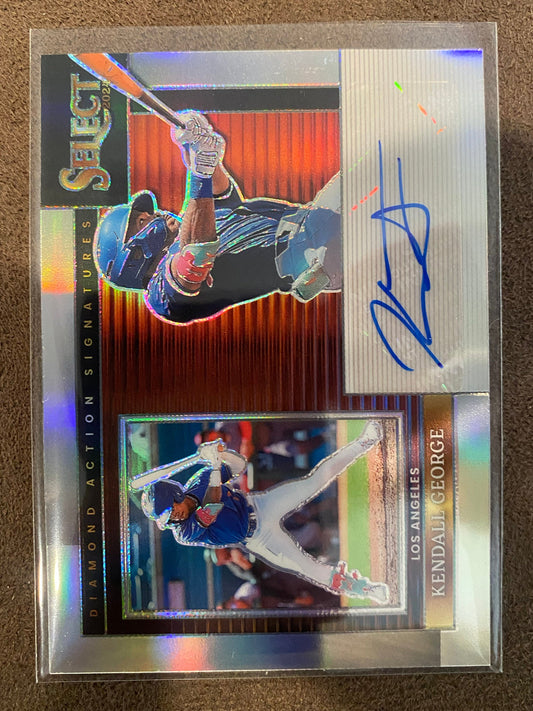 Kendall George - 2024 Panini Select - Diamond Action AUTO - Dodgers