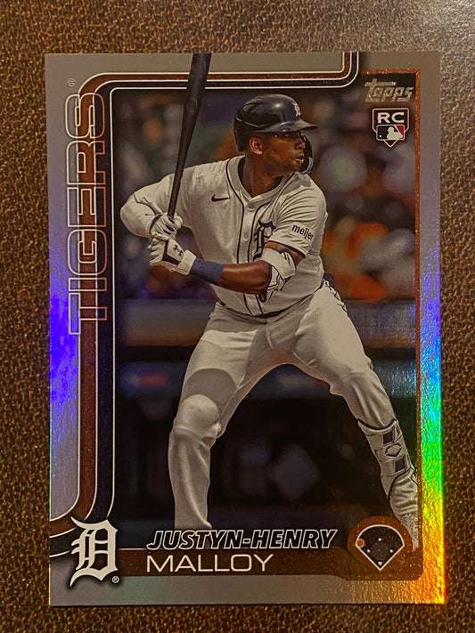 Justyn Henry Malloy - 2025 Topps Series 1 - Rainbow Foil - Tigers