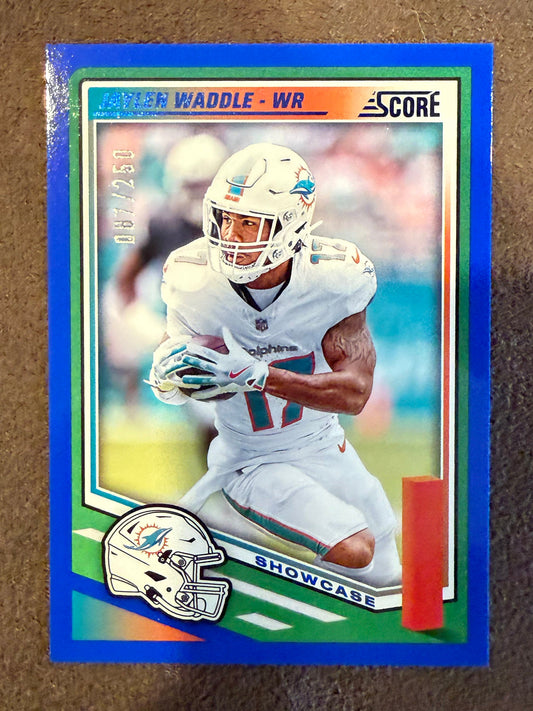 Jaylen Waddle - 2025 Score - BLUE Showcase /250 - Dolphins