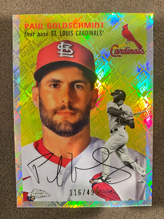 Paul Goldschmidt - 2023 Topps Chrome Platinum Anniversary - Logo Refractors /499 - Cardinals
