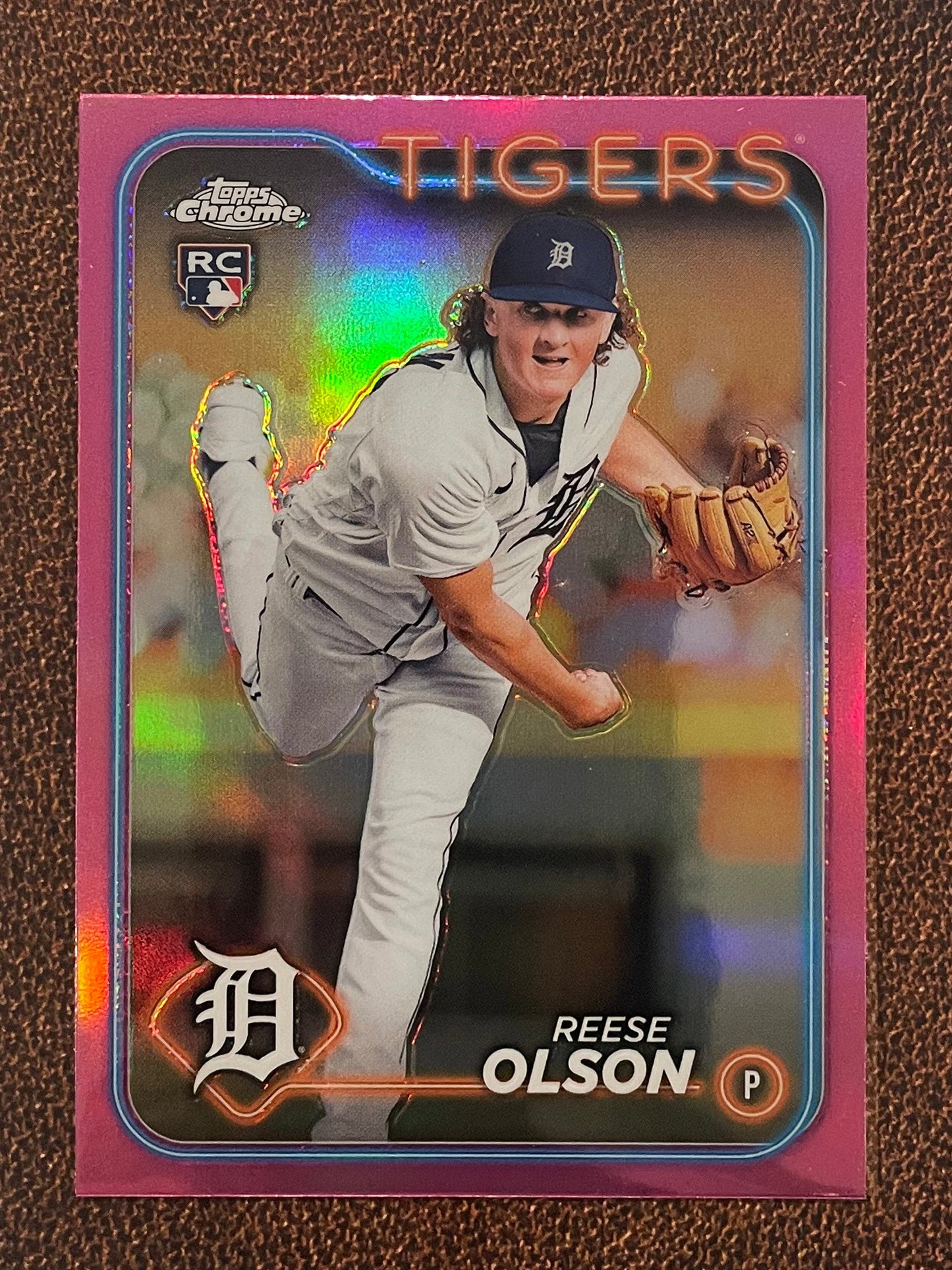 Reese Olson - 2024 Topps Chrome - Pink Refractor - Tigers