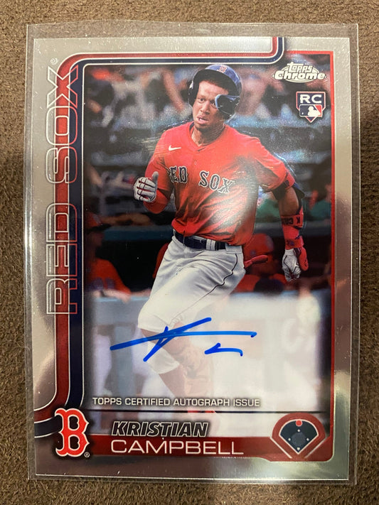 Kristian Campbell - 2025 Topps Chrome - Rookie AUTO - Red Sox