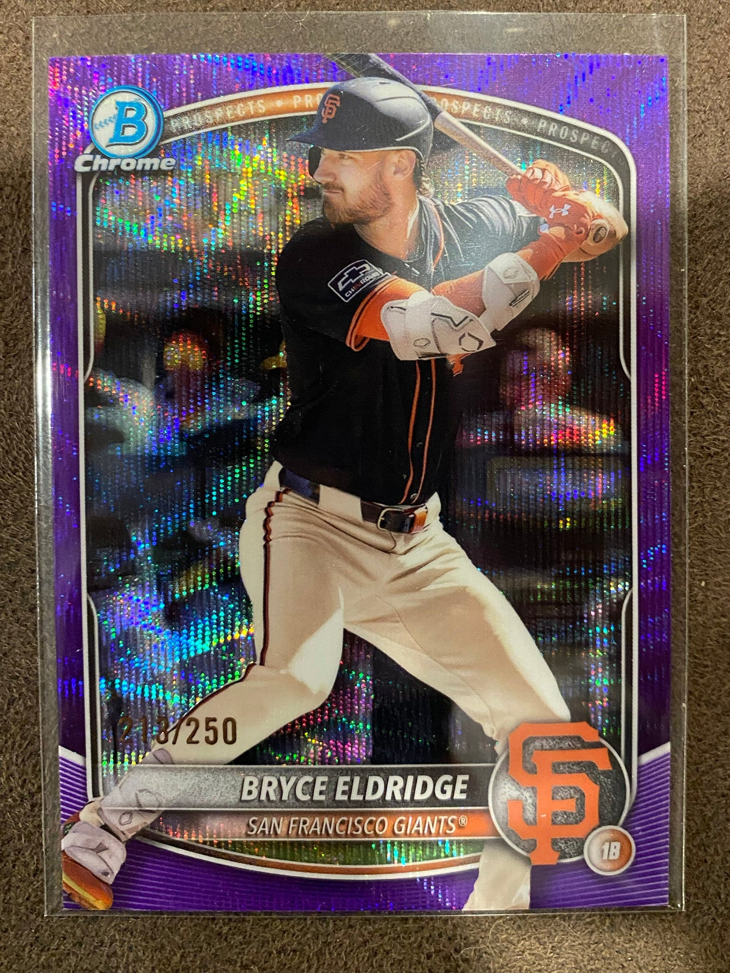 Bryce Eldridge - 2025 Bowman Chrome - Purple Wave /250 - Giants