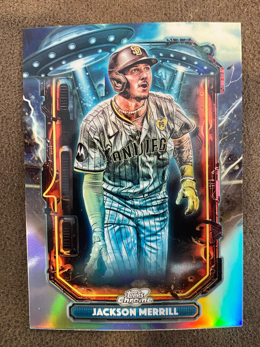 Jackson Merrill - 2025 Topps Chrome Cosmic - Extraterrestrial Talent Insert - Padres