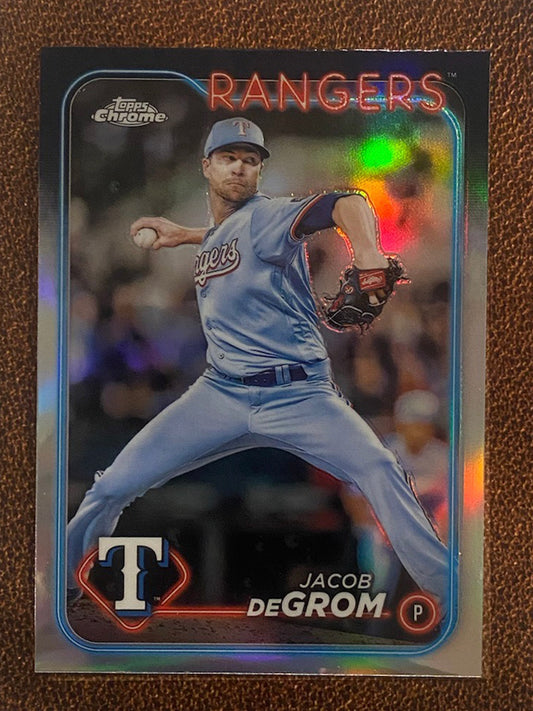 Jacob deGrom - 2024 Topps Chrome - Refractor - Rangers