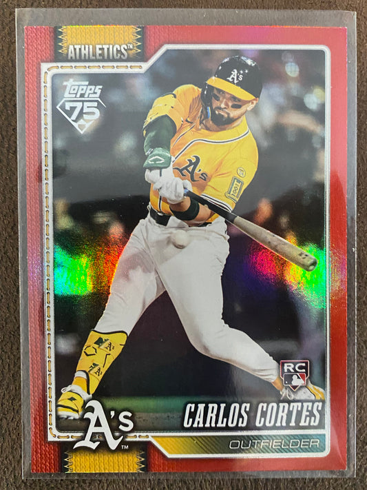 Carlos Cortes - 2026 Topps Series 1 - RED Foil /5 SSP - Athletics