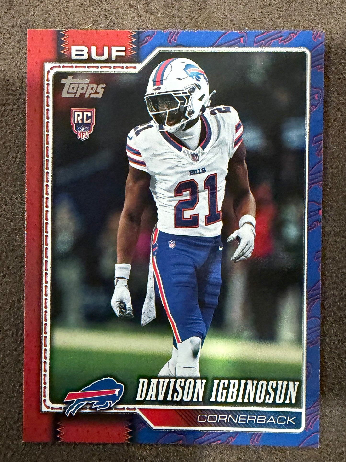 Davison Igbinosun - 2026 Topps Flagship - Team Border SSP - Bills