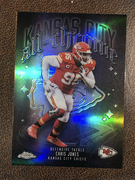Chris Jones - 2025 Topps Chrome - All Chrome Refractor - Chiefs