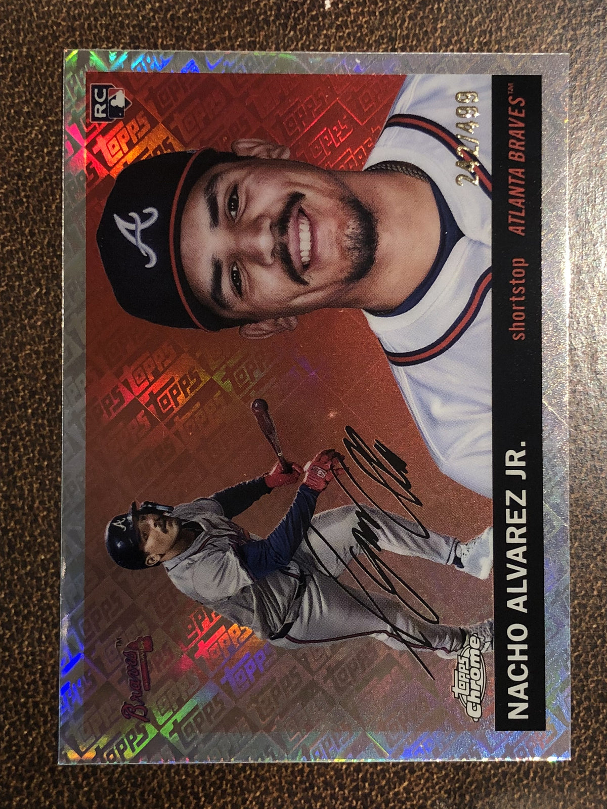 Nacho Alvarez Jr. - 2025 Topps Chrome Platinum - Topps Logo /499 - Braves