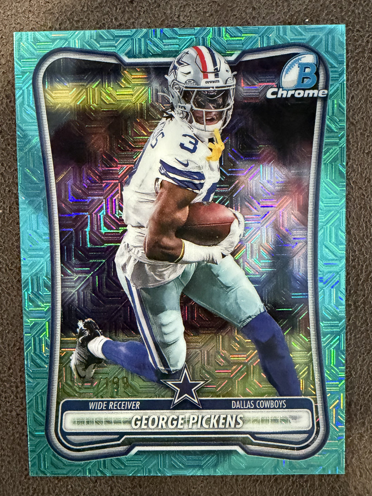 George Pickens - 2026 Bowman Chrome - AQUA MOJO /199 - Cowboys