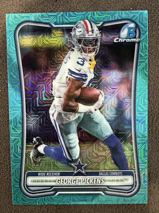 George Pickens - 2026 Bowman Chrome - AQUA MOJO /199 - Cowboys