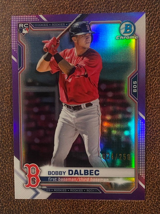 Bobby Dalbec - 2021 Bowman Chrome - Purple Refractor /250 - Red Sox