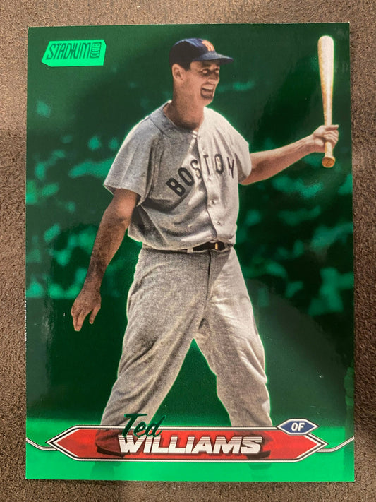 Ted Williams - 2024 Topps Stadium Club - Green Foil /199 - Red Sox