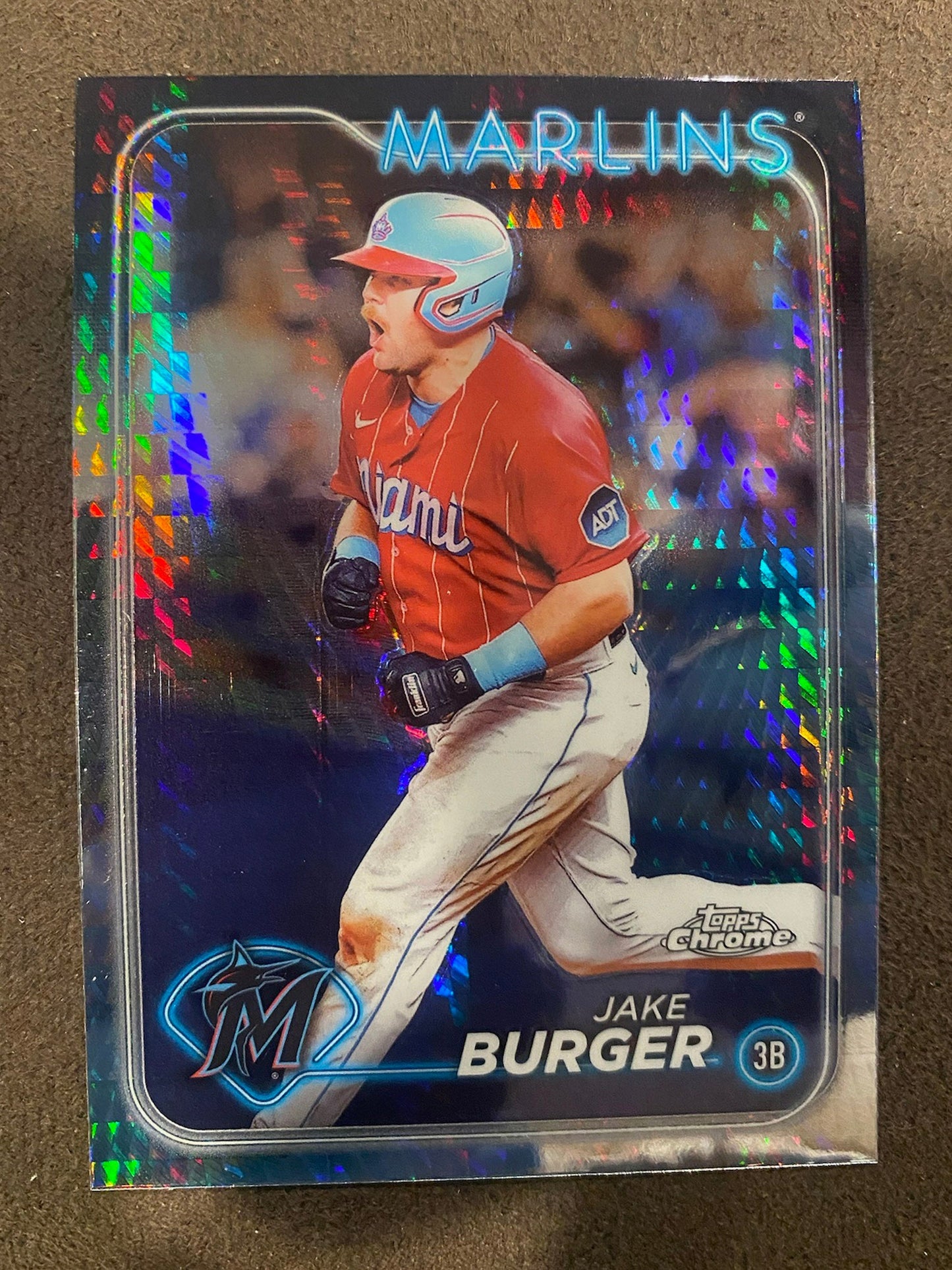 Jake Burger - 2024 Topps Chrome - Prism Refractors - Marlins