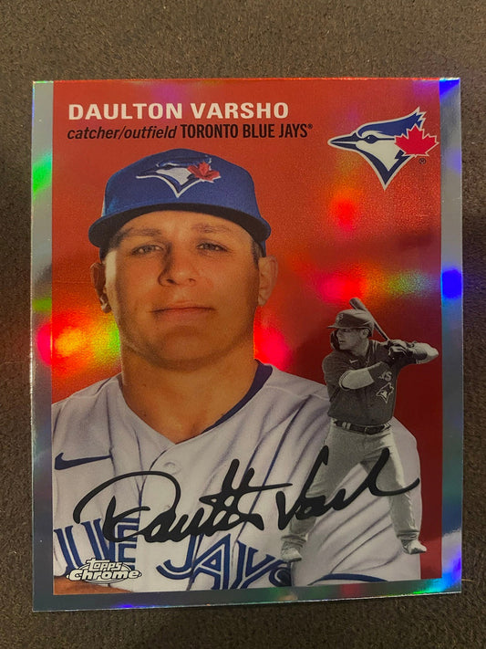 Daulton Varsho - 2023 Topps Chrome Platinum - Refractor - Blue Jays