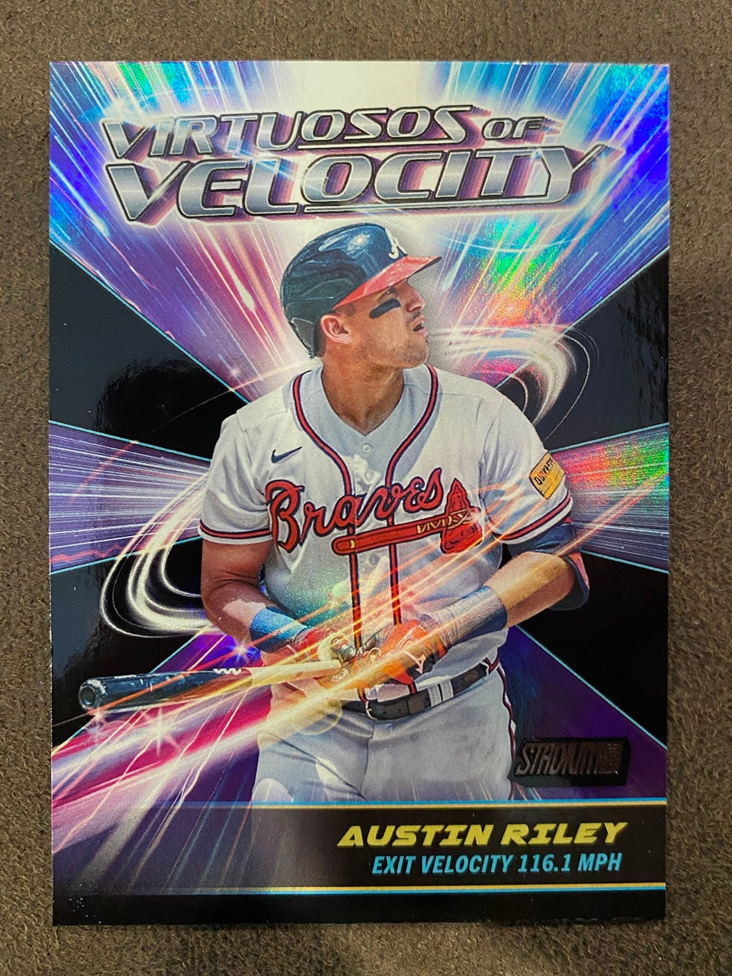 Austin Riley - 2024 Topps Stadium Club - Virtuosos of Velocity BLACK /99 - Braves