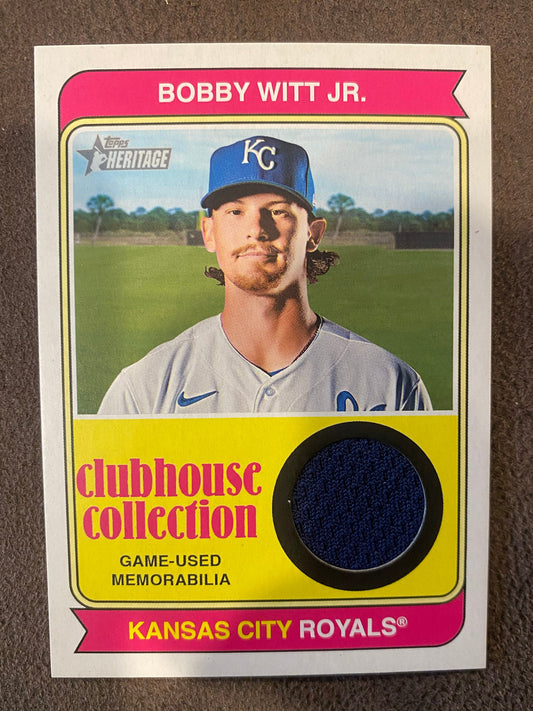 Bobby Witt Jr. - 2023 Topps Heritage - Game-Used RELIC - Royals