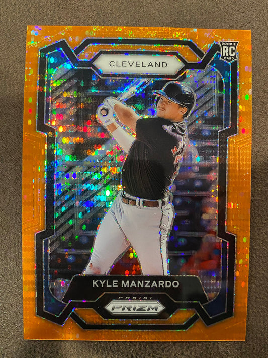 Kyle Manzardo - 2024 Panini Prizm - Orange Pulsar /399 - Guardians