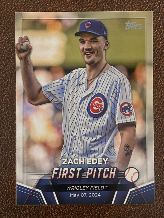 Zach Edey - 2024 Topps Update - First Pitch - Cubs