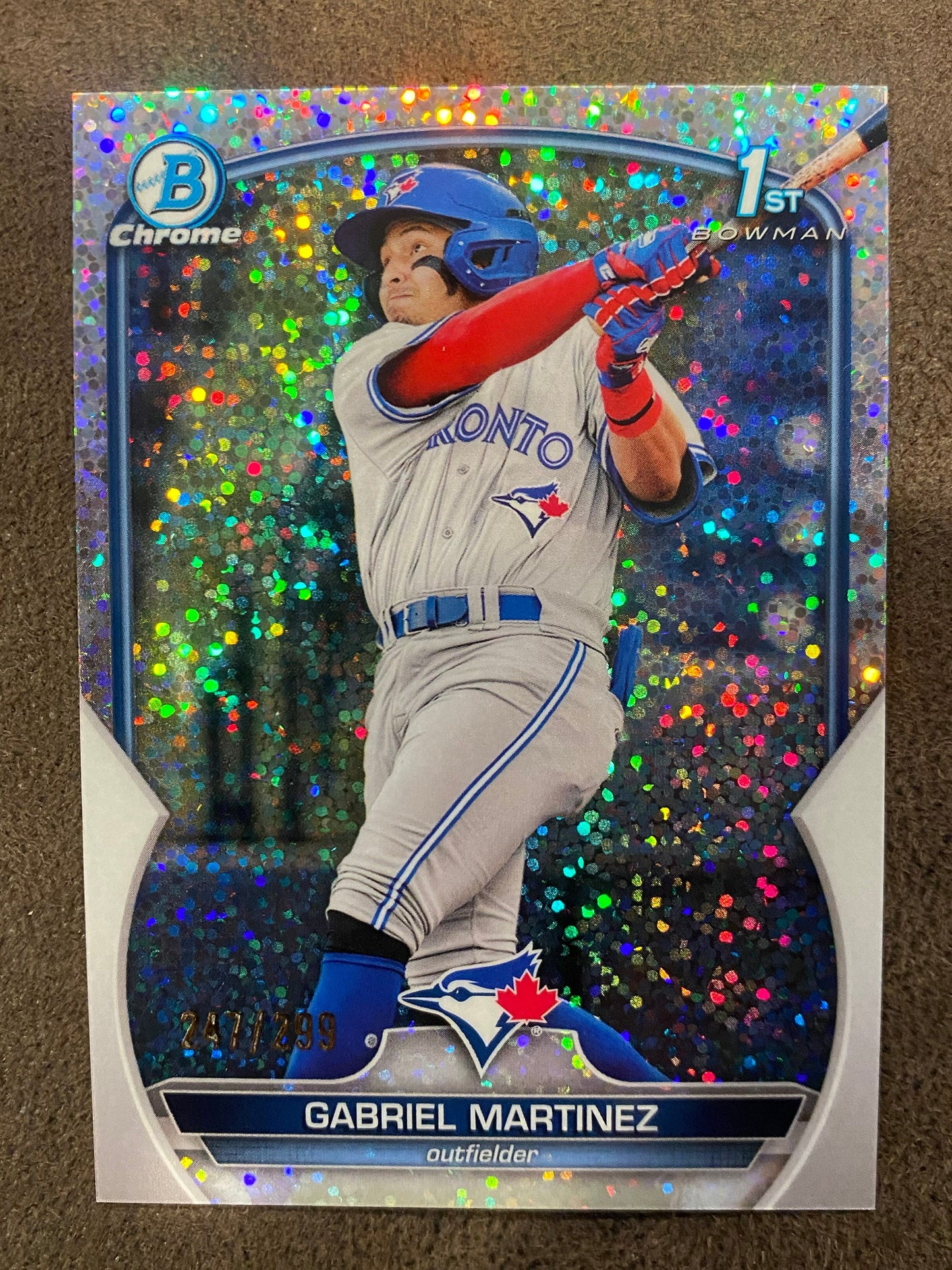 Gabriel Martinez - 2023 Bowman Chrome - 1st Speckle /299 - Blue Jays
